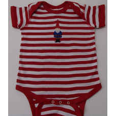 Baby Onesie - Gnome on Red Stripe